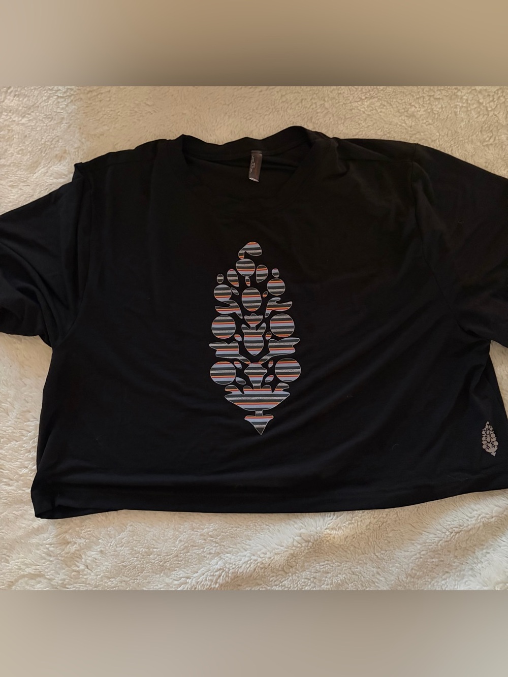 Free people tempo boyfriend cropped logo tee